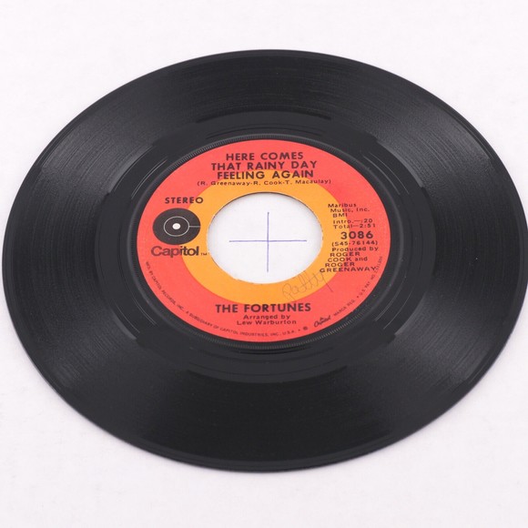 The Fortunes Here Comes That Rainy Day Feeling Again, I Gotta Dream 45 rpm Vinyl - Picture 6 of 6